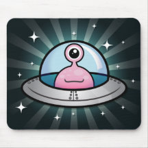 Cute Pink Alien Mousepad