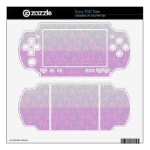 Cute Pink and Blue Pattern Sony PSP Slim Decal
