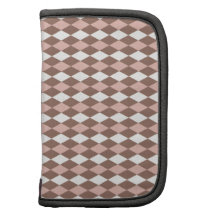 Cute Pink and Brown Gingham Folio Planner