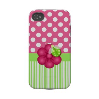 Cute Pink and Green Girlie iPhone Case casemate_case