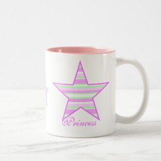 Cute Pink and Green Princess Mug mug