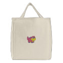 Cute Pink and Lavender Baby DIno embroidered bags