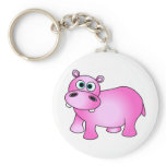 Cute Pink Baby Hippo keychains