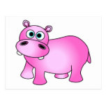 Cute Pink Baby Hippo Postcards
