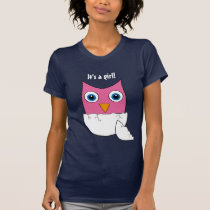 Cute pink Baby Owl - "It's a girl" t-shirts