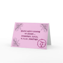 Cute Pink Baby Shower Invitation cards by postcardsfromtheedge Cute Pink Baby Shower Invitation cards
