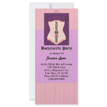 Cute Pink Bachelorette Party Invitation with Se... Rack Card Template