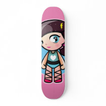 cute pink ballerina skateboards