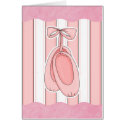 Cute Pink Ballerina Toe Shoes cards
