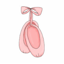 Cute Pink Ballerina Toe Shoes photo sculptures