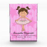 Cute Pink Ballet Girl On Stars and Stripes Acrylic Award