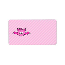 Cute Pink Bat. Labels