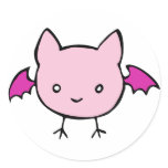 Cute Pink Bat Sticker