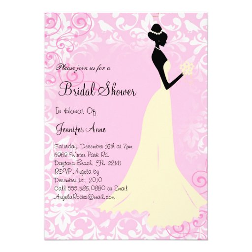 Cute Pink Bridal Shower Invite