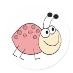 cute pink bug sticker
