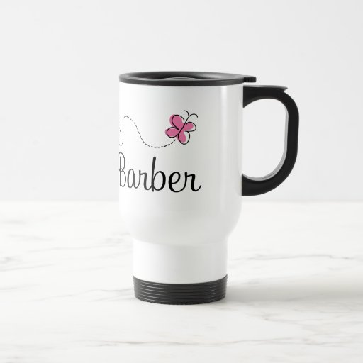 Cute Pink Butterfly Barber Coffee Mugs Zazzle