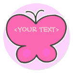 cute pink butterfly, <YOUR TEXT>, <YOUR TEXT> stickers
