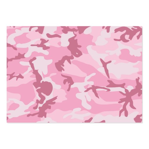 Cute Pink Camouflage Print Business Card Templates (front side)