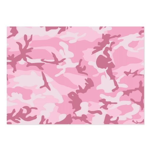 Cute Pink Camouflage Print Business Card Templates (back side)