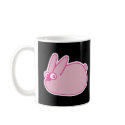 cute pink cartoon bunny rabbit mugs