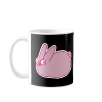 cute pink cartoon bunny rabbit mugs