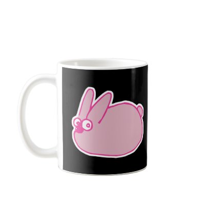 cute pink cartoon bunny rabbit coffee mugs by doonidesignsanimals