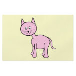 Cute Pink Cat. Cream Background. Flyer Design