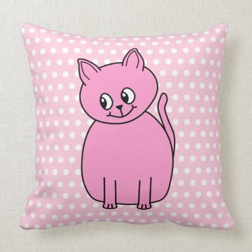 Cute Pink Cat. Pillows
