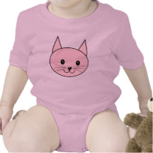 Cute Pink Cat Rompers