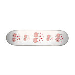 Cute Pink Cats with Hearts. Skateboard