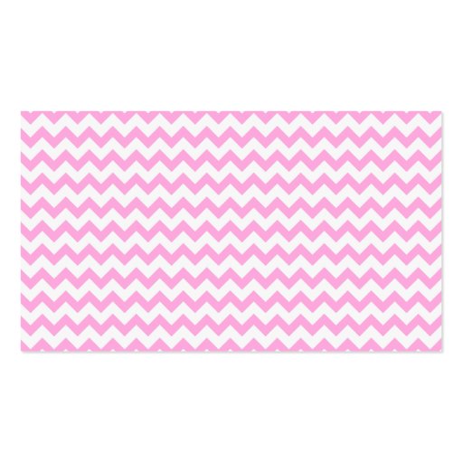 Cute Pink Chevron Business Card Templates (back side)