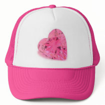 Cute Pink Crystal Heart Cap hats by jaceyevans Cute Pink Crystal Heart Cap hats