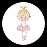 Cute , Pink, Dancing  Ballerina stickers
