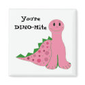 Cute Pink Dinosaur magnets