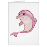 cute pink dolphin cards