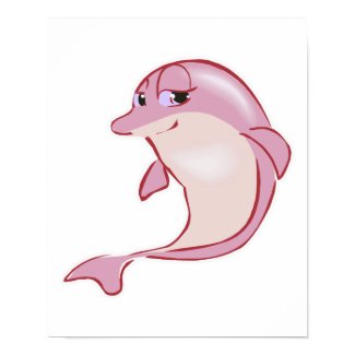 cute pink dolphin print