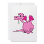 Cute Pink Dragon Baby Personalized Announcements