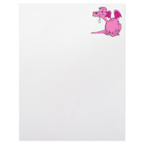 Cute Pink Dragon Baby Personalized Letterhead