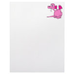 Cute Pink Dragon Baby Personalized Letterhead