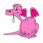 Cute Pink Dragon Baby Photo Cutouts