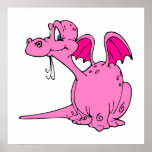 Cute Pink Dragon Baby Print
