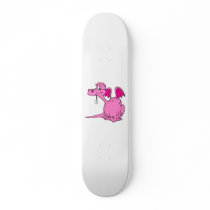 Cute Pink Dragon Baby Custom Skateboard