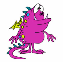 cute pink dragon monster creature photo cut outs
