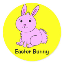 Cute Pink Easter Bunny Sticker