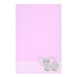 Cute Pink Elephant Stationery