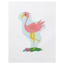 cute pink flamingo standing in the yard personalized flyer