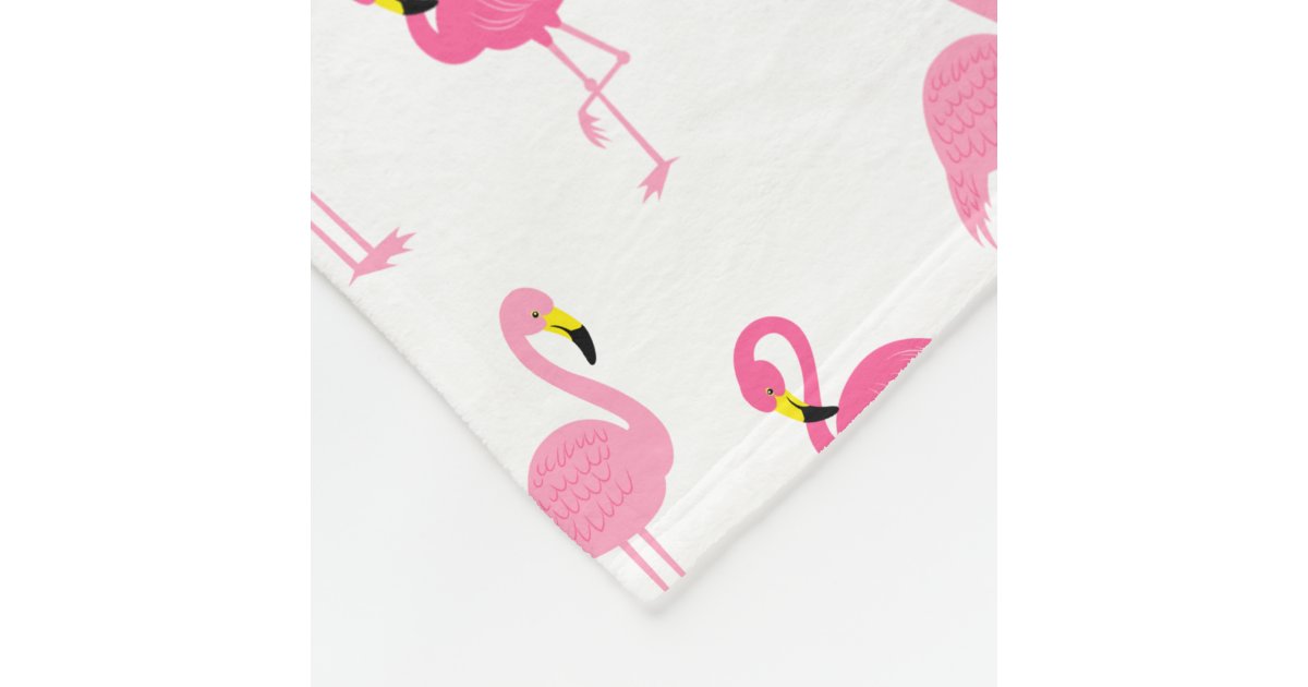 Cute Pink Flamingos Fleece Blanket Zazzle