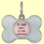 Cute Pink Flower Custom Pet Tag pet tags