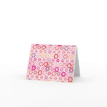 Cute pink flower note card