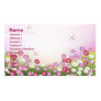 Cute Pink Flowers, Dragonflies Business Cards Cute Pink Flowers, Dragonflies Business Cards